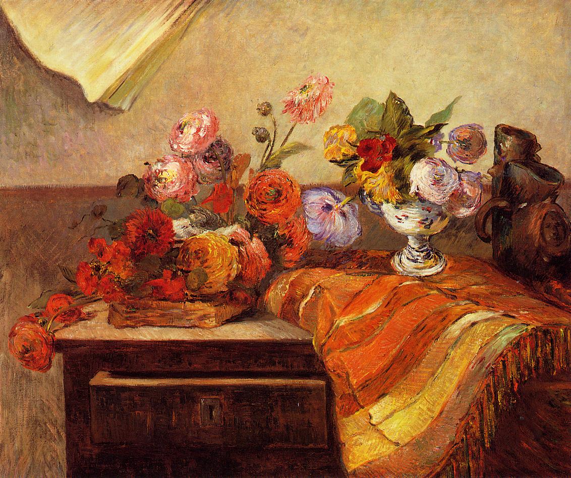 Pots and Bouquets - Paul Gauguin Painting